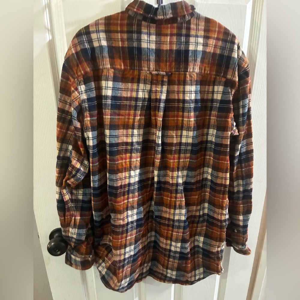 Men’s Large Plaid Flannel Shirt - Picture 6 of 6